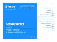 Yamaha XSR 900 - Owners manual 2024 